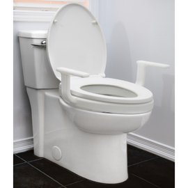 Round Raised Toilet Seat with Arms