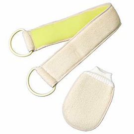 Flannel Strap and Bath Mitt