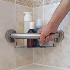 Plus Corner Shelf Grab Bar