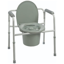 ProBasics Three-in-One Steel Commode with Plastic Armrests