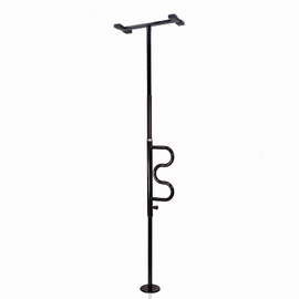 Security Pole with Curve Grab Bar