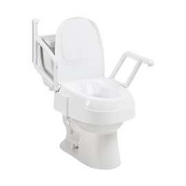 Universal Raised Toilet Seat with Arms and Lid