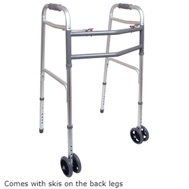 Bariatric/Wide 2 Wheeled Walker with Skis